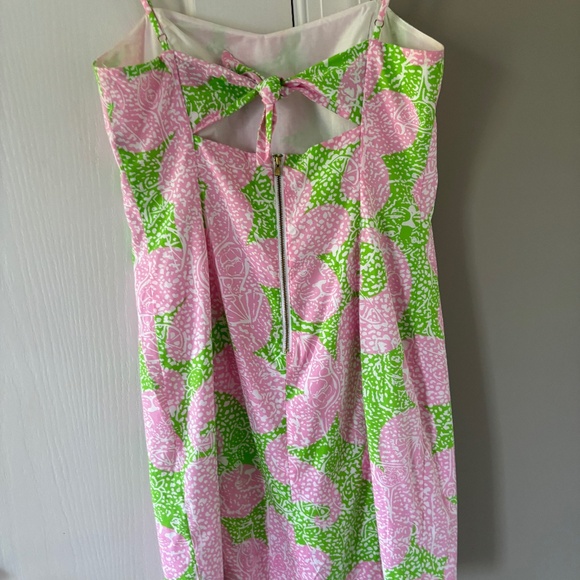 Lilly Pulitzer Pink and Green Spaghetti Strap Mini Dress - Picture 2 of 2